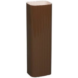 Gutter Downspout, Brown Galvanized Steel, 2 x 3-In. x 10-Ft.