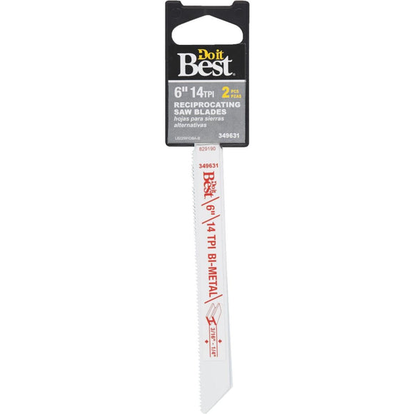 Do it Best Bi-Metal 6 In. 14 TPI Metal Reciprocating Saw Blade (2-Pack)