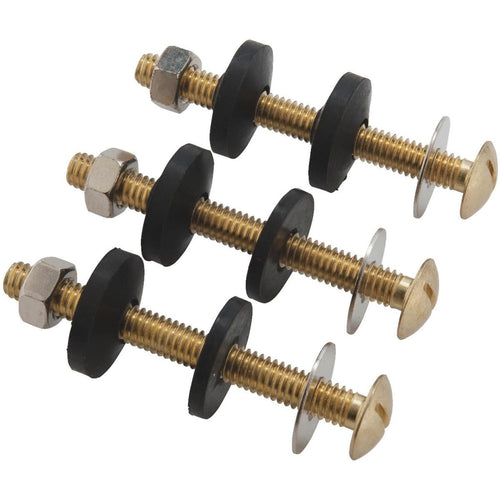 Do it 5/16 In. x 3 In. Brass, Sponge Rubber Tank Bolts (3 Ct.)