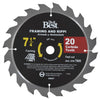 Do it Best 7-1/4 In. 20-Tooth Framing & Ripping Circular Saw Blade