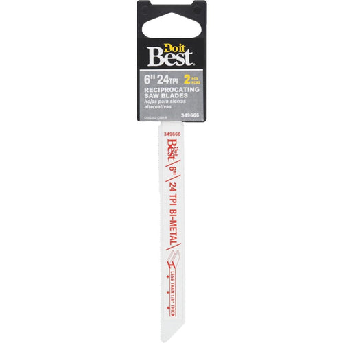 Do it Best Bi-Metal 6 In. 24 TPI Metal Reciprocating Saw Blade (2-Pack)