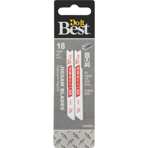 Do it Best U-Shank 2-3/4 In. x 17 TPI Bi-Metal Jig Saw Blade, Metal 1/8 to 3/16 In. (2-Pack)