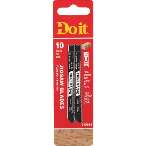 Do it Best U-Shank 3 In. x 10 TPI High Carbon Steel Jig Saw Blade, Wood up to 1 In. (2-Pack)