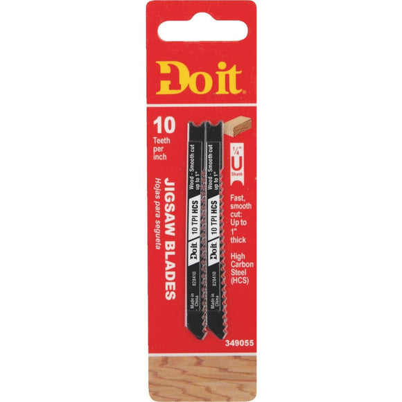 Do it Best U-Shank 3 In. x 10 TPI High Carbon Steel Jig Saw Blade, Wood up to 1 In. (2-Pack)