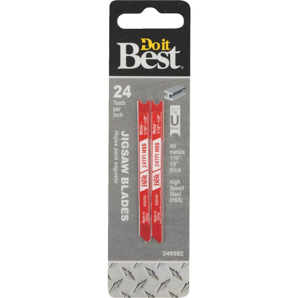 Do it Best U-Shank 3 In. x 21 TPI High Speed Steel Jig Saw Blade, Metal 1/8 to 3/16 In. (2-Pack)
