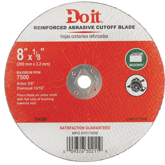 Do it Type 1 8 In. x 1/8 In. x 5/8 In. Masonry Cut-Off Wheel