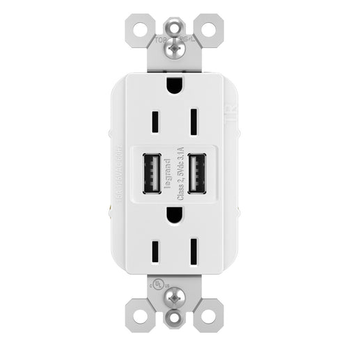 Legrand radiant® 3.1A USB Outlet Type A 15A Tamper-Resistant