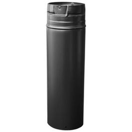 DuraBlack Wood-Stove Pipe, Black Single-Wall Stainless Steel, 6 x 24-In.