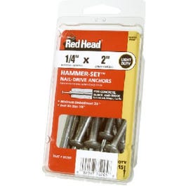 Hammer-Set Nail Drive Anchors, .25 x 2-In., 15-Pk.