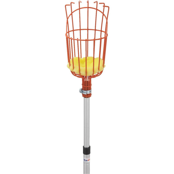Best Garden Basket w/ Long Handle Enameled Steel Aluminum Fruit Picker